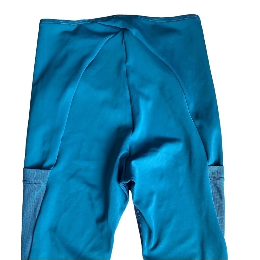 Gymshark High Waisted Venture Leggings Teal Blue Mesh Pockets Size‎ Small - Picture 9 of 11